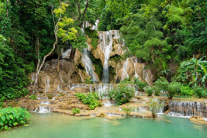 Kuang Si Waterfall Cruise from Luang Prabang with Lunch & Traditional Massage (private)